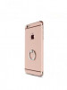 Husa iPhone 8 Rose Gold Luxury 3in1 Ring MyStyle Elegance, Protectie Completa, Anti-soc, Anti-zgarieturi