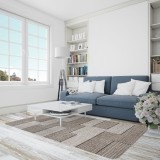 Cumpara ieftin Covor Fashion 32002-120, 60 x 130 cm, Crem Maro, Polipropilena, Antialergic, Inaltime Fir 12 mm, Living, Dormitor