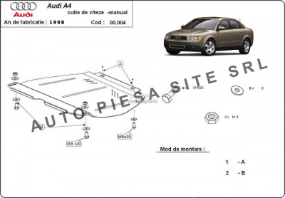 Scut metalic cutie viteze manuala Audi A4 B6 (6 cilindrii) fabricat in perioada 2001 - 2005 APS-00,004 foto
