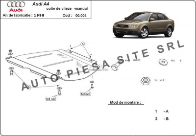 Scut metalic cutie viteze manuala Audi A4 B6 (4 cilindrii) fabricat in perioada 2001 - 2005 APS-00,004 foto