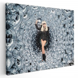 Tablou afis Lady Gaga cantareata 2270 Tablou canvas pe panza CU RAMA 40x60 cm