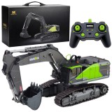 Utilaj de constructie de jucarie Huina R/C, 1:14, verde, Lean 14018