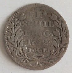 Moneda Hamburg - 1 Schilling 1752 - IHL - Argint