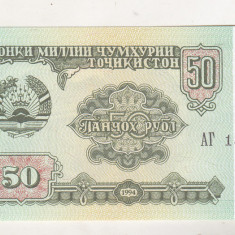 bnk bn Tadjikistan 50 ruble 1994 unc