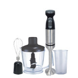 Blender de mana profesional, Hausberg HB-7700NG, 4 in 1, Cana 1000ml, Tel, Tocator, putere 1000 w, Negru