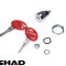 Kit yala (butuc) cu chei cutie portbagaj (topcase) Shad &ndash; compatibil modele cutii SH26 &ndash; SH29 &ndash; SH33 &ndash; SH37 &ndash; SH39 &ndash; SH40 &ndash; SH46