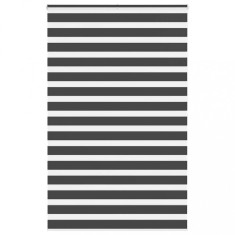 vidaXL Jaluzea tip zebra neagră lățime țesătură 145,9 cm poliester
