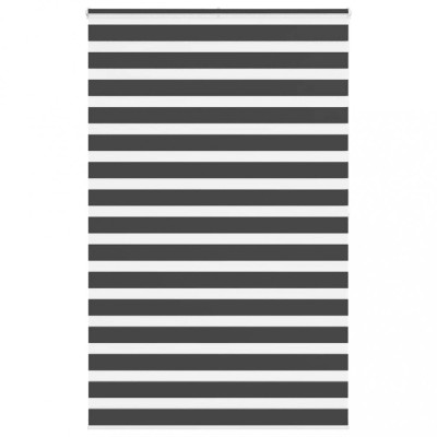 Jaluzea tip zebra neagră lățime țesătură 145,9 cm poliester foto