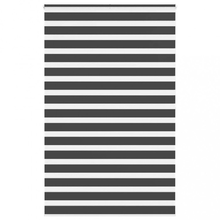 Jaluzea tip zebra neagră lățime țesătură 145,9 cm poliester