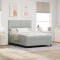 vidaXL Pat cu arcuri cu saltea Gri deschis 140 x 200 cm Catifea 3343382