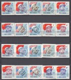 ROMANIA 1963 LP 576 LP 576 a NAVIGATIA COSMICA SERIE DANTELATA+SERIE NEDANTELATA STARE MNH, Nestampilat