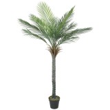 HOMCOM Plantă Artificială Decorativă 180 cm Palmier Artificial cu Ghiveci și Frunze pentru Interior Verde | Aosom Romania