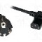 Cablu alimentare AC, 2m, 3 fire, culoare negru, CEE 7/7 (E/F) mufa, IEC C13 mama 90?, LOGILINK - CP117
