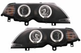 Faruri LED Angel Eyes negre pentru BMW E46 Facelift Sedan Touring 2001-2005