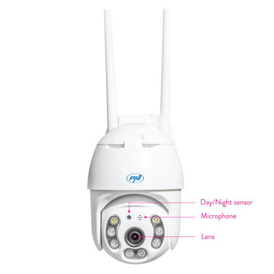 Camera supraveghere cu Cartela Sim 4G PNI IP65 Live PTZ 5MP detectie miscare, de exterior IP66, LED-uri noapte infrarosu foto