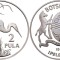 Botswana 1986 - 2 pula WWF, egreta, argint, PROOF