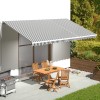 P&acirc;nză de rezervă copertină, antracit și alb, 6x3 m