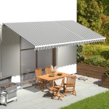Cumpara ieftin P&acirc;nză de rezervă copertină, antracit și alb, 6x3 m