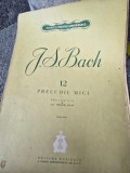Partitura, 12 preludii mici - J.S. Bach