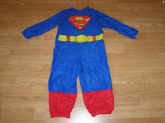 costum carnaval serbare superman pentru copii de 1-2 ani foto