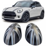 Capace oglinzi Union Jack negru gri potrivite pentru Mini F54 F55 F56 F57 13-18 Performance AutoTuning