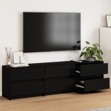 vidaXL Cabinet TV Negru 182 x 34 x 50 cm Lemn compozit