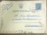 CP03 Carte postala veche Romania circulata 1934 catre Scoala Politehnica Timisoara, timbru uzual 4 Lei Carol II stampilat