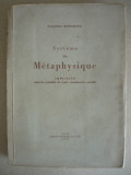 EUGENIU SPERANTIA - SYSTEME DE MATAPHYSIQUE - 1943