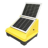 Aparat generator de impulsuri 10 Joule cu panou solar 25W si baterie 12V/25Ah pentru gard electric Breckner Germany