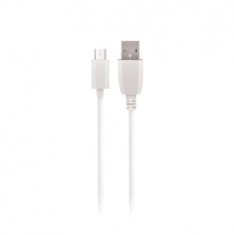 Cablu de Date / Incarcare, USB - Micro USB 1m, 2,4A, Alb Bulk