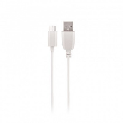 Cablu de Date / Incarcare, USB - Micro USB 1m, 2,4A, Alb Bulk foto