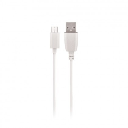 Cablu de Date / Incarcare, USB - Micro USB 1m, 2,4A, Alb Bulk