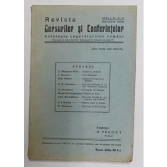 REVISTA CURSURILOR SI CONFERINTELOR - ANTOLOGIA CUGETATORILOR ROMANI , ANUL I , NR. 3-4 , MAI - IUNIE , 1936