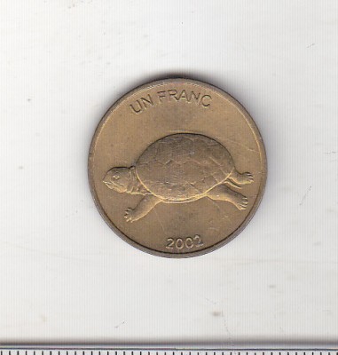 bnk mnd R D Congo 1 franc 2002 - fauna foto