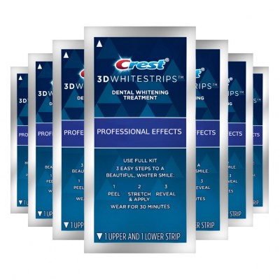 7 Plicuri, Benzi Crest 3D White Professional Effects, 10% concentratie, tratament pentru albirea din foto