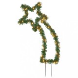 Decoratiune Craciun Meteorit cu Lumini LED, 115 LED-uri, 89cm, Alb Cald, Interior/Exterior, cu Tarusi