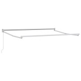 vidaXL Cadru pentru cort retractabil manual Alb 2,5 x 2 m Aluminiu 42024175