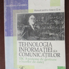 Tehnologia informatiei si a comunicatiilor. TIC 3. Manual clasa a 11-a Mariana Pantiru