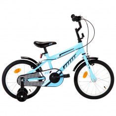 Bicicleta pentru copii, negru si albastru, 16 inci GartenMobel Dekor