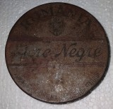 CY Cutie goala tabla interbelica "REGATUL Romaniei / Administratia Generala a Pescariilor Statului" / D: 12 cm H: 4,50 cm 135 g / continea ICRE NEGRE