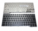 Tastatura laptop noua Fujitsu Lifebook E733 E744 E734 E743 GRAY FRAME BLACK big Enter US