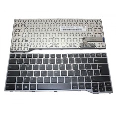 Tastatura laptop noua Fujitsu Lifebook E733 E744 E734 E743 GRAY FRAME BLACK big Enter US