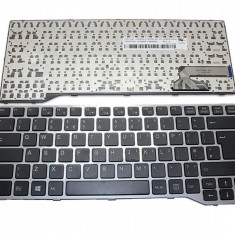 Tastatura laptop noua Fujitsu Lifebook E733 E744 E734 E743 GRAY FRAME BLACK big Enter US