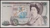 Bancnota Marea Britanie 20 Pounds, 1970-1991, P-380e, G.M. Gill, UNC, Regina Elisabeta a II-a