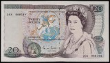 MAREA BRITANIE █ bancnota █ 20 Pounds █ 1970-1991 █ P-380e █ G. M. Gill █ UNC