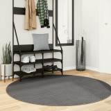 vidaXL Covor &quot;IZA&quot; aspect scandinav, cu fire scurte, antracit, &Oslash; 160cm