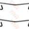 Set accesorii, placute frana FORD FOCUS II Limuzina (DA) (2005 - 2016) TRW PFK347