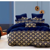 Set lenjerie lux pat dublu din microsatin Toscana