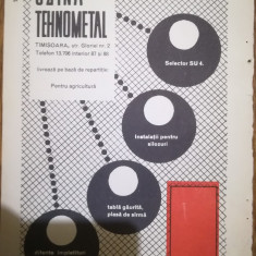 1967 Reclama Uzina TEHNOMETAL Timișoara comunism industrie epoca aur 24x16,5