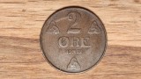 Norvegia - moneda de colectie - raruta - 2 ore 1922 bronz - impecabila !